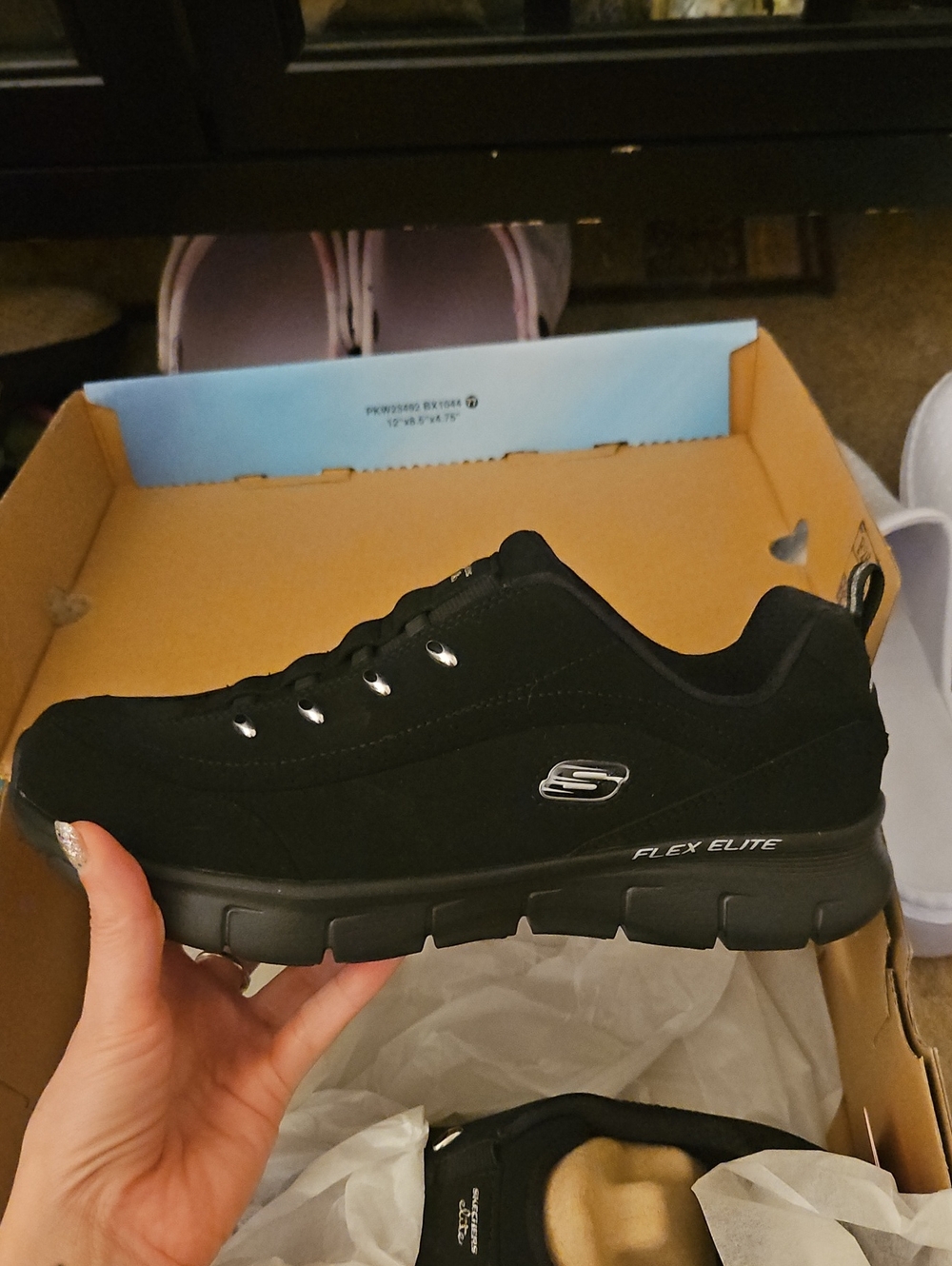 Skechers Flex Elite Women's Black Slip-On Sneaker